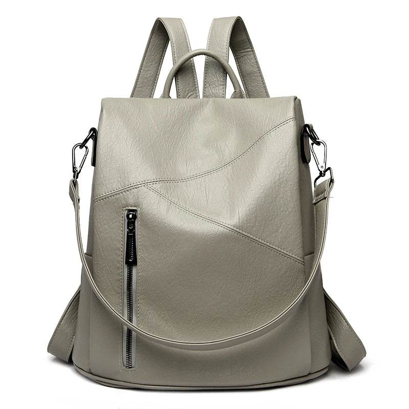 Anti-Theft Vintage Leather Backpack - SnaggIt
