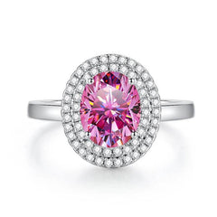 2ct Elliptical Moissanite Ring & Necklace Set - SnaggIt