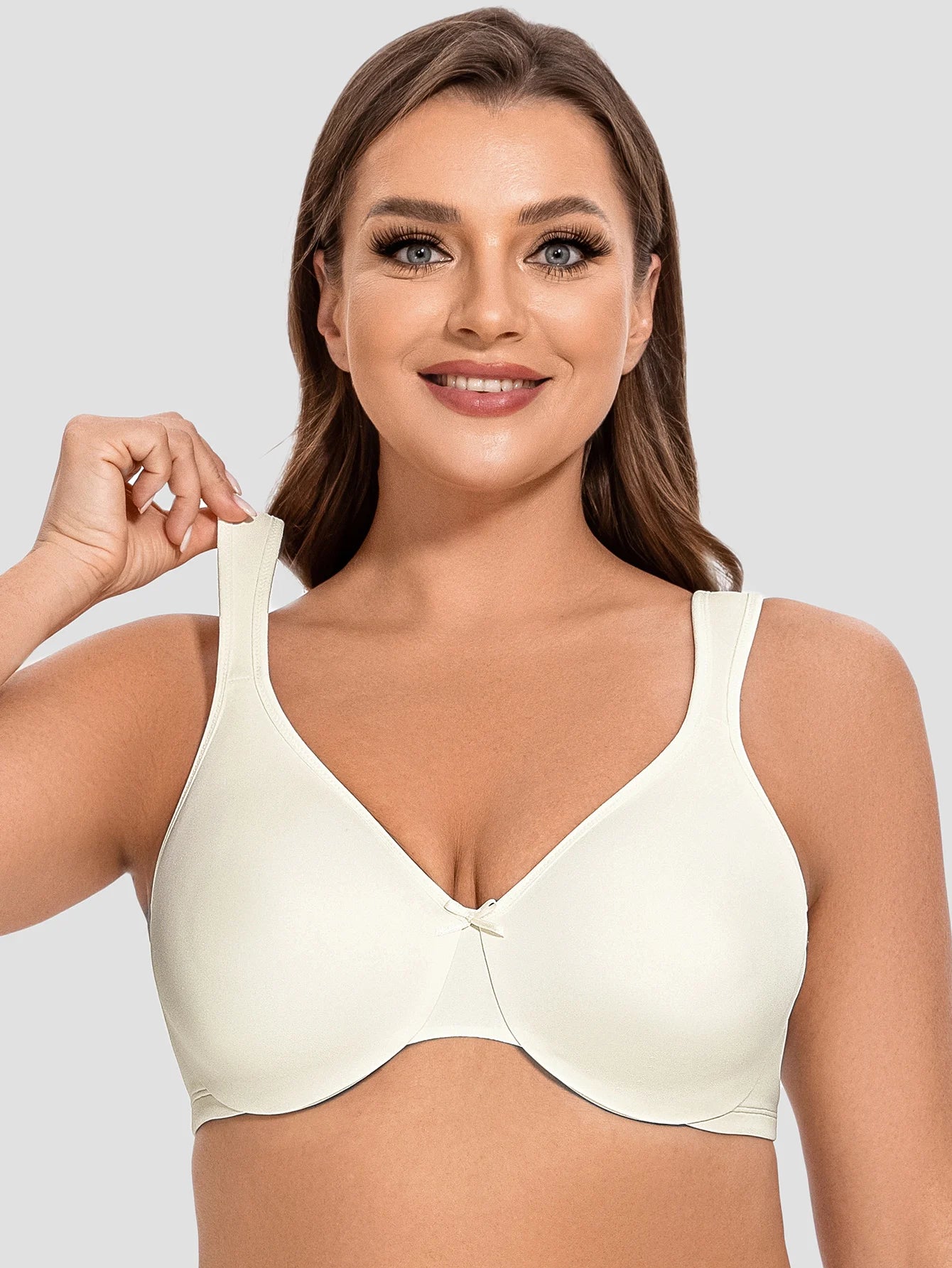 Plus Size Seamless Minimizer Bra | Underwire Unlined Full Coverage Comfortable