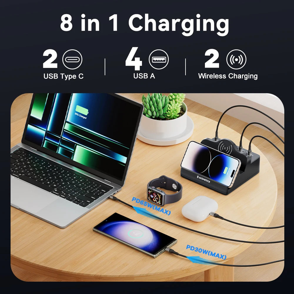110W 6 Port USB Charging Station by Snagg A Charging Station