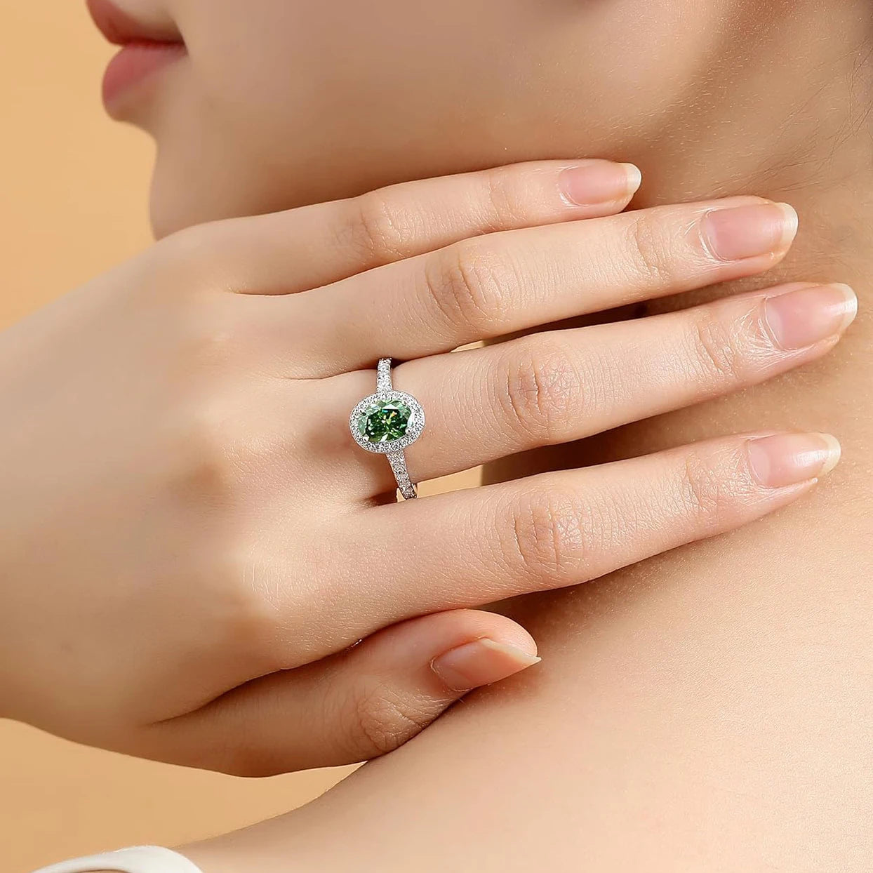 Oval Moissanite Ring by Snagg A Ring