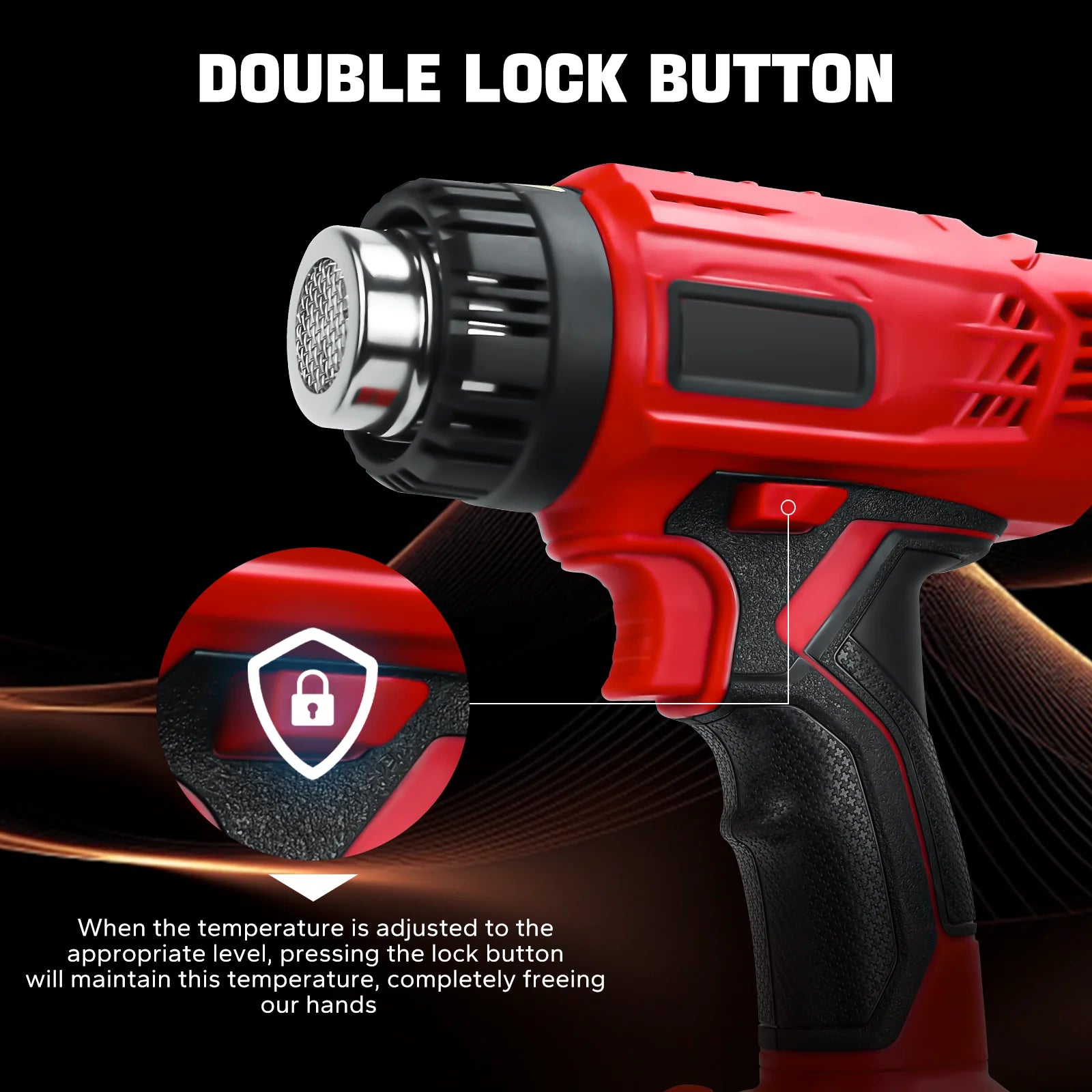 Cordless Heat Gun 400W with LCD Display