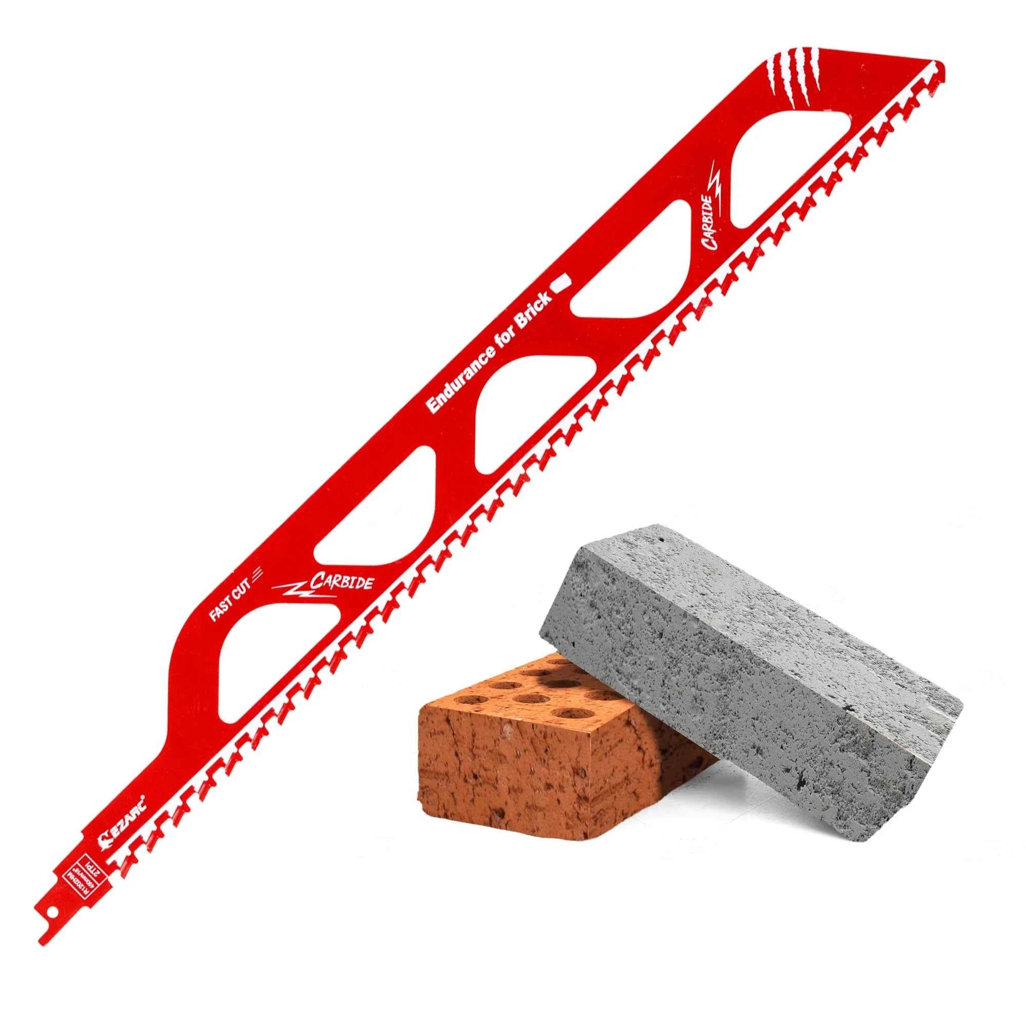 Professional Carbide Masonry Reciprocating Saw Blade | 12" & 18" Demolition Blades for Aerated Concrete, Brick & Cinder Block