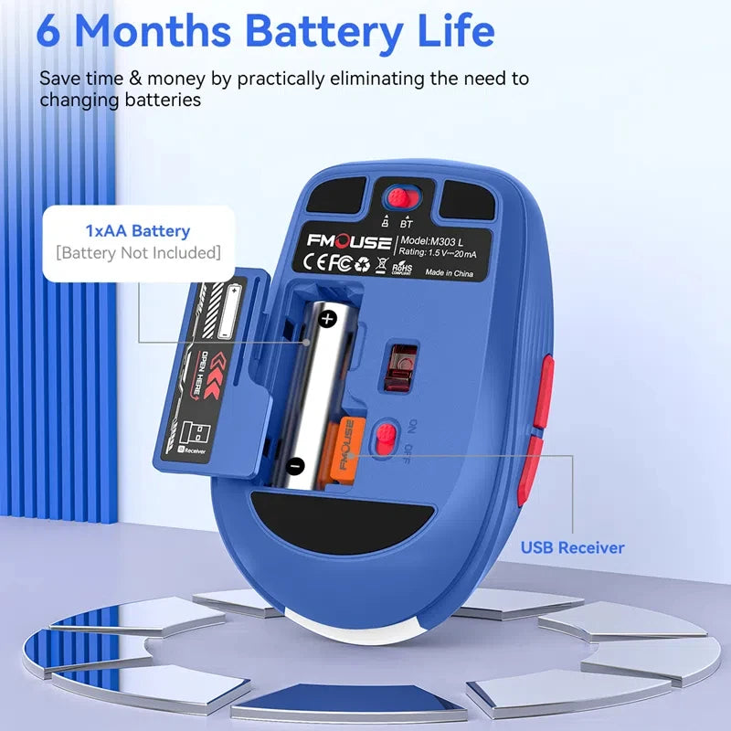 Dual Mode Wireless Mouse – Bluetooth & 2.4G Connection for PC & Tablet by Snagg A Gaming Mouse