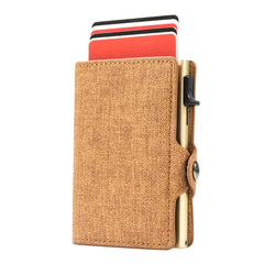 Slim Denim Leather RFID Pop-Up Wallet by Snagg It Purses