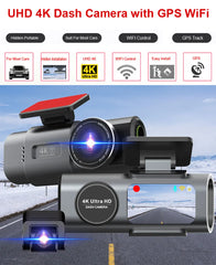 4K UHD Dual Dash Cam | Sony IMX415 Night Vision & Smart Connectivity