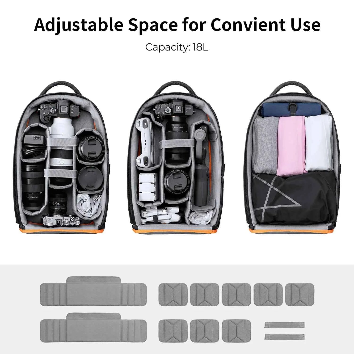 18L/10L Lightweight Waterproof Camera Backpack – DSLR & Laptop Travel Bag