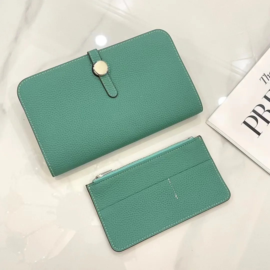 Genuine Leather Long Wallet for Women