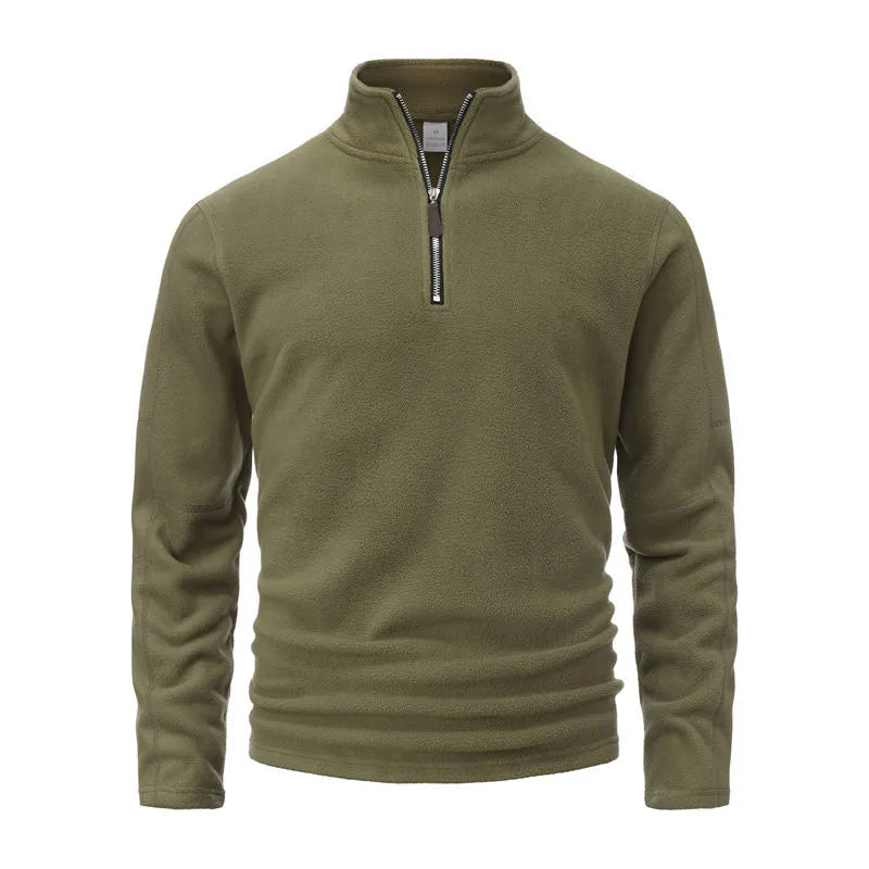 Men’s Stand-Up Collar Half-Zip Pullover | Trendy Autumn/Winter Versatile Top