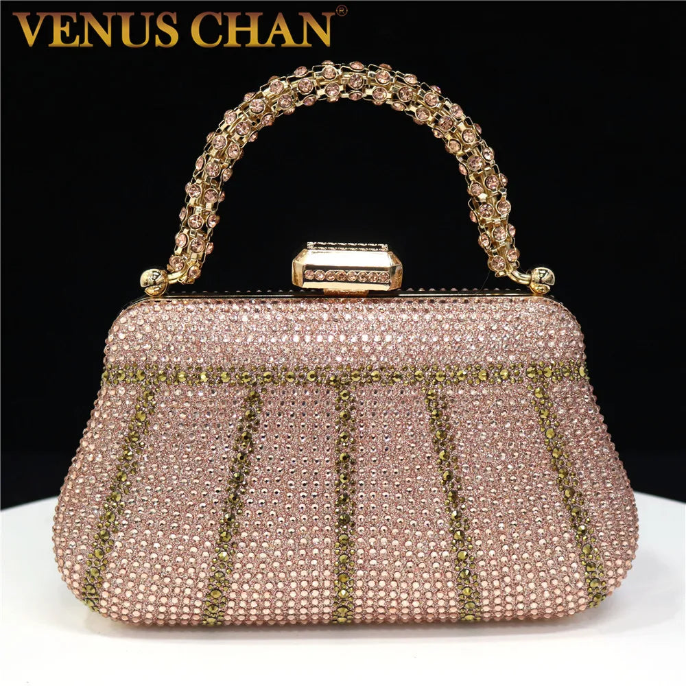 Exquisite Rhinestone Handle Evening Bag