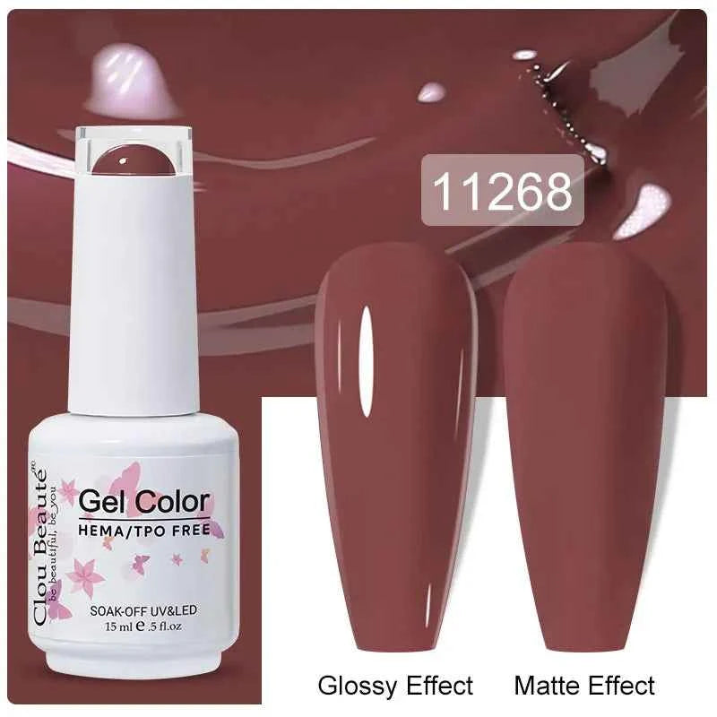Professional 15ml HEMA & TPO Free Gel Polish – High-Performance Red & Multi Tone Semi Permanent Varnish