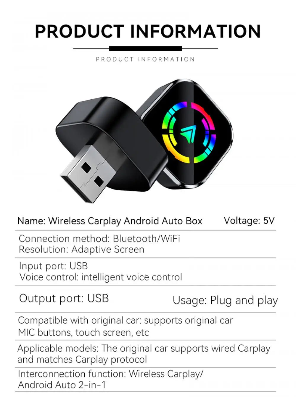 2025 Wireless CarPlay & Android Auto Adapter by Snagg A Car Adapter