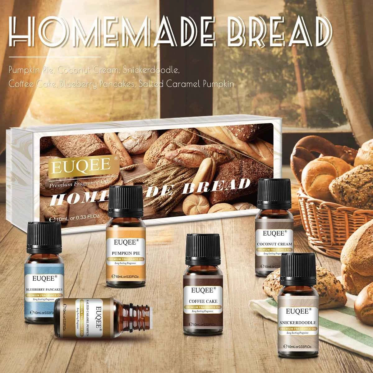 6 Piece Fragrance Oil Collection – 10ml Pure Natural Aroma Diffusion Set for Wellness & DIY Crafting