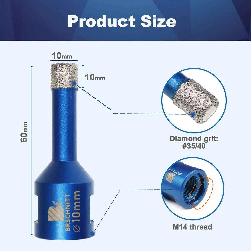 Vacuum Brazed Diamond Core Drill Bit & Heavy Duty Hole Saw for Granite, Porcelain, and Ceramic
