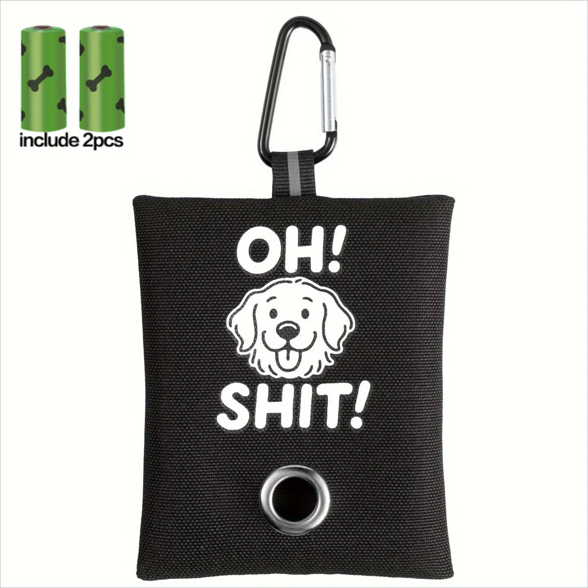 Funny "OH SH*T" Pet Waste Bag Holder | Durable Oxford Fabric Leash Dispenser