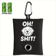 Funny "OH SH*T" Pet Waste Bag Holder | Durable Oxford Fabric Leash Dispenser