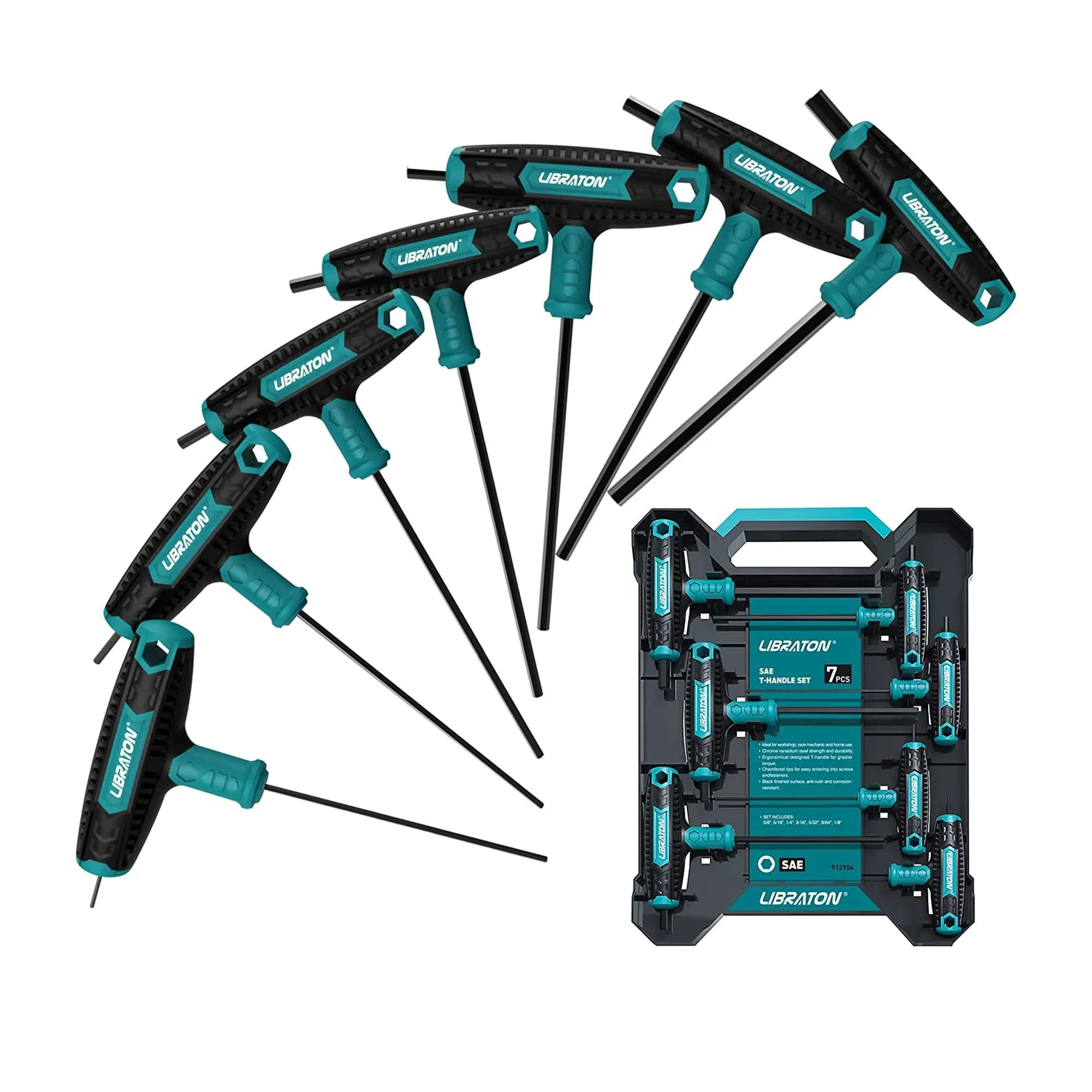 Libraton 7-Piece T-Handle Allen Wrench Set