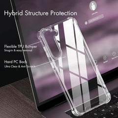Clear Shockproof Case for Samsung Galaxy S21–S25