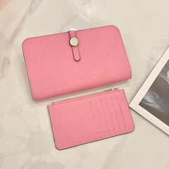 Genuine Leather Long Wallet for Women