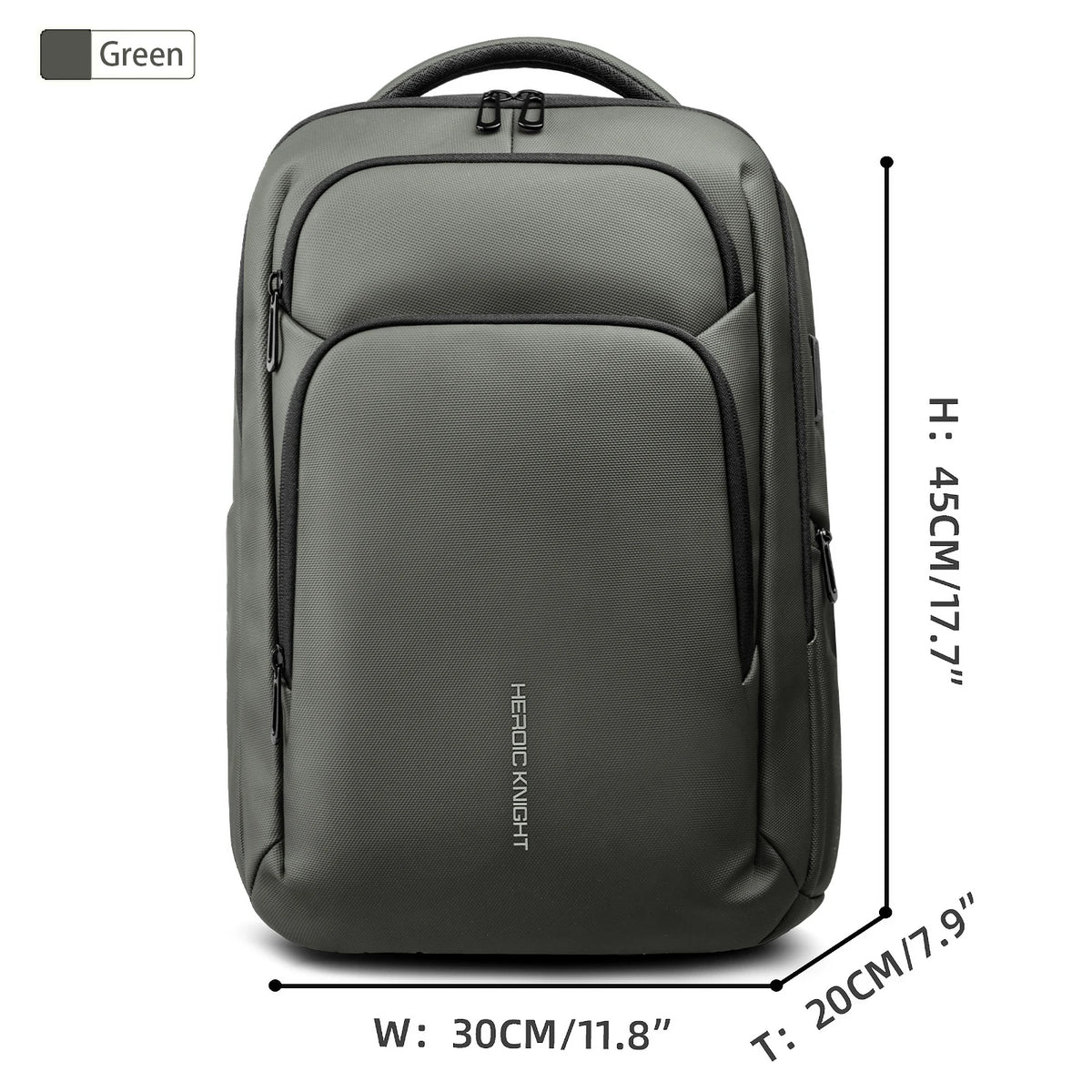Waterproof Business Travel Backpack 17.3" with USB Port