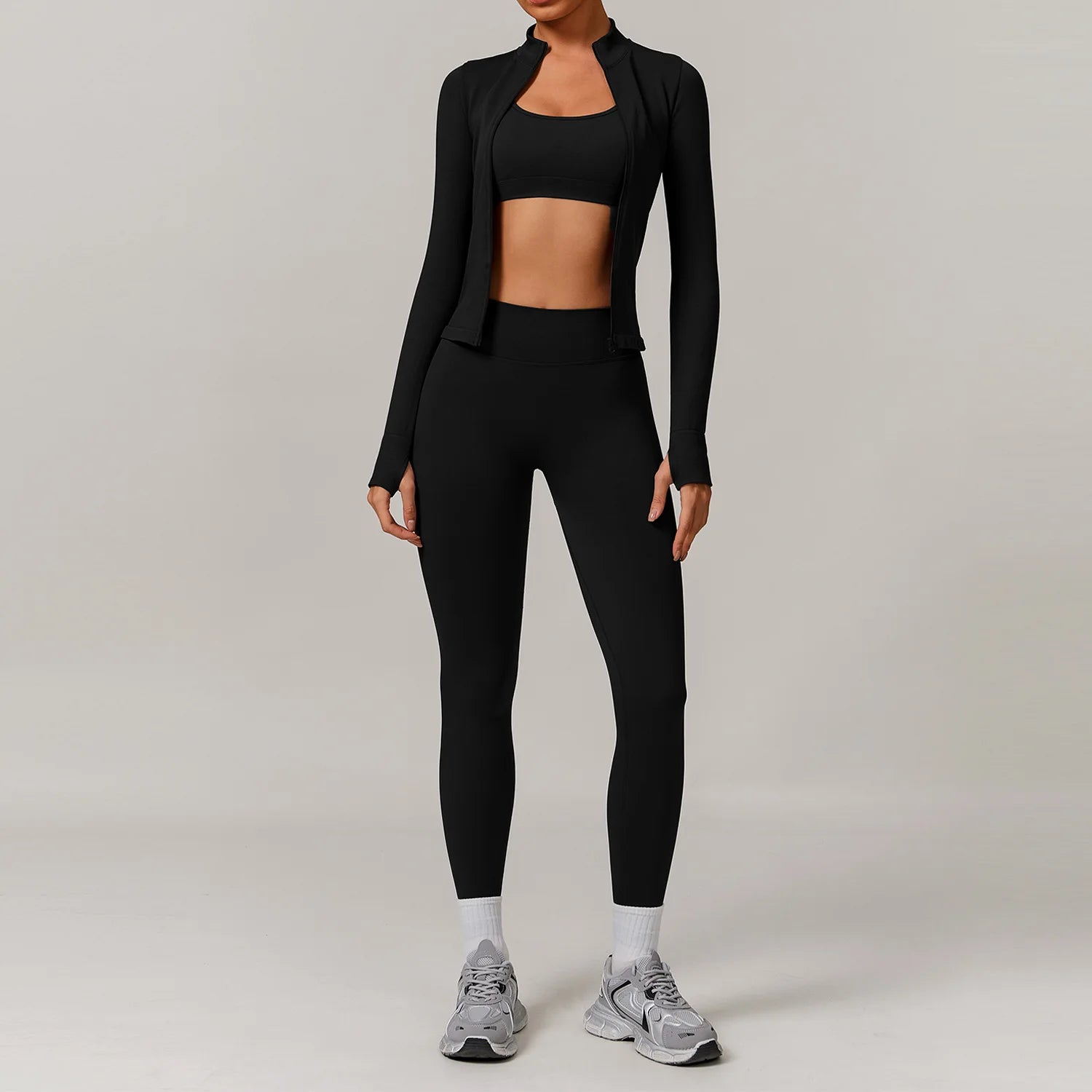 Women's 2/3-Piece Seamless Yoga Tracksuit | Gym Sports Bra & Leggings Fitness Set Sportswear