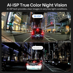 AI ISP 4K Dual Dash Cam | Sony Starvis Color Night Vision & GPS