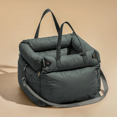 Luxury Faux Leather Pet Car Seat & Travel Bed by Snagg A Pet Seat