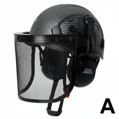 Forestry Safety Helmet With Earmuffs Face Shield by Snagg A Safety Helmet