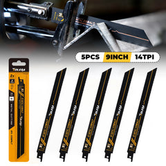 5PCS x 6in/9in Heavy Metal Cutting Reciprocating Saw Blades 14TPI