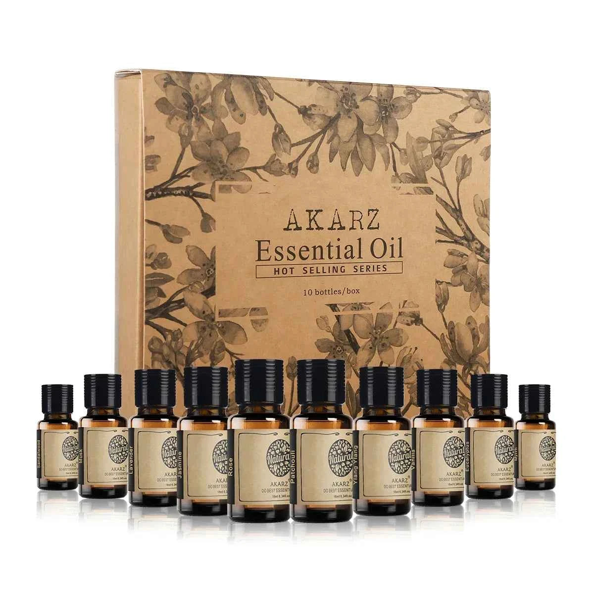10 Bottle Essential Oil Master Collection – 100% Pure 10ml Botanical Set for Diffusion, Spa & Artisanal Crafting