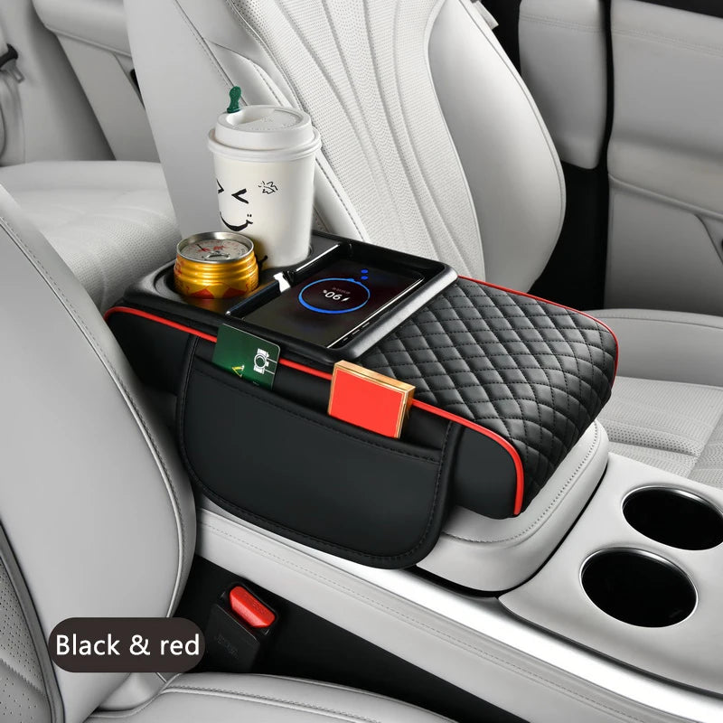 Car Armrest Cushion with Wireless Charging by Snagg An Armrest