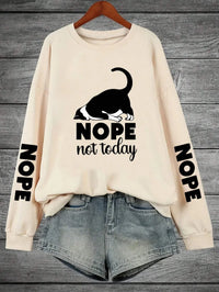 Nope Not Today Print Womans Streetwear Hoodie