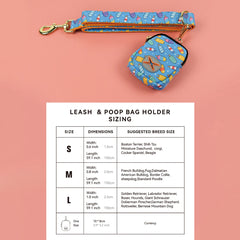 Luxury Double-Sided Print Pet Leash & Poop Bag Holder Set by Snagg A Leash