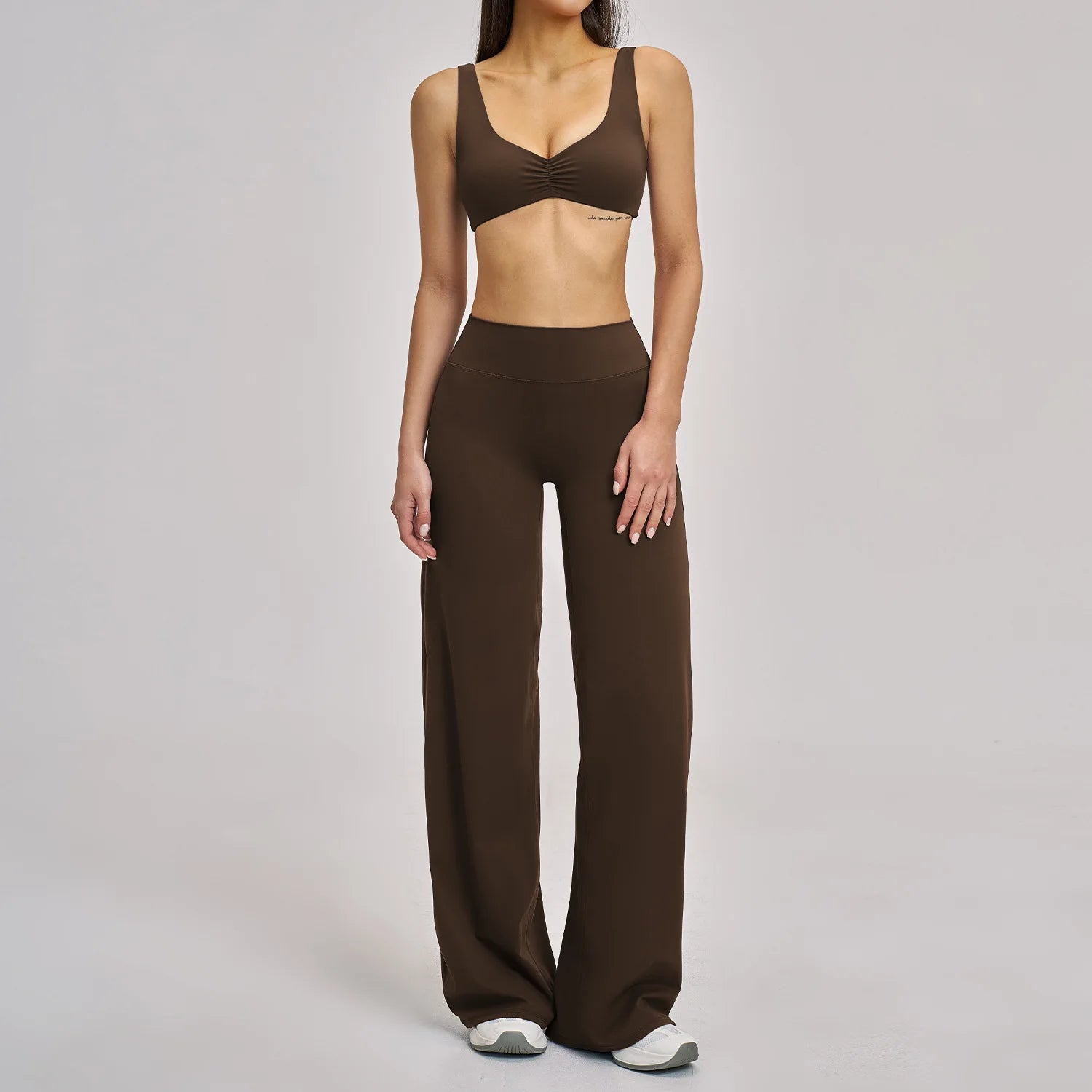 Women's 2/3-Piece Long Sleeve Yoga Suit | Sports Bra Running Workout Gym Tracksuit Clothing