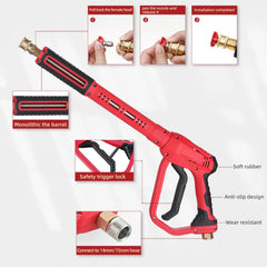 4000 PSI Spray Gun with Nozzles & Foam Lance Kit by Snagg A Foam Cannon