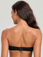 Strapless Minimizer Bra | Sheer Lace Bandeau Underwire No Padding See-Through