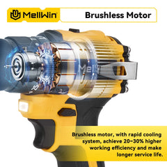 MELLWIN 480N·m Brushless Cordless Impact Drill