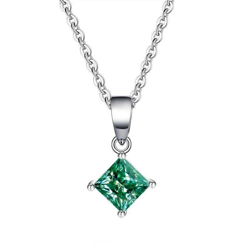1–2CT Moissanite Pendant Necklace
