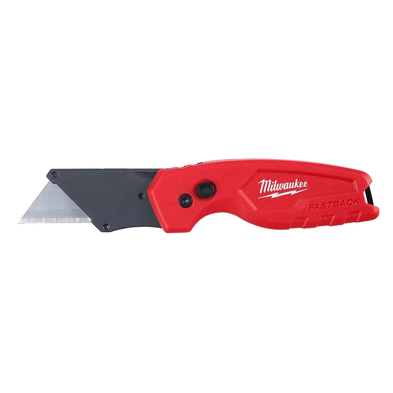 Milwaukee FASTBACK™ Compact Folding Utility Knife – Press & Flip Design - FASTBACK
