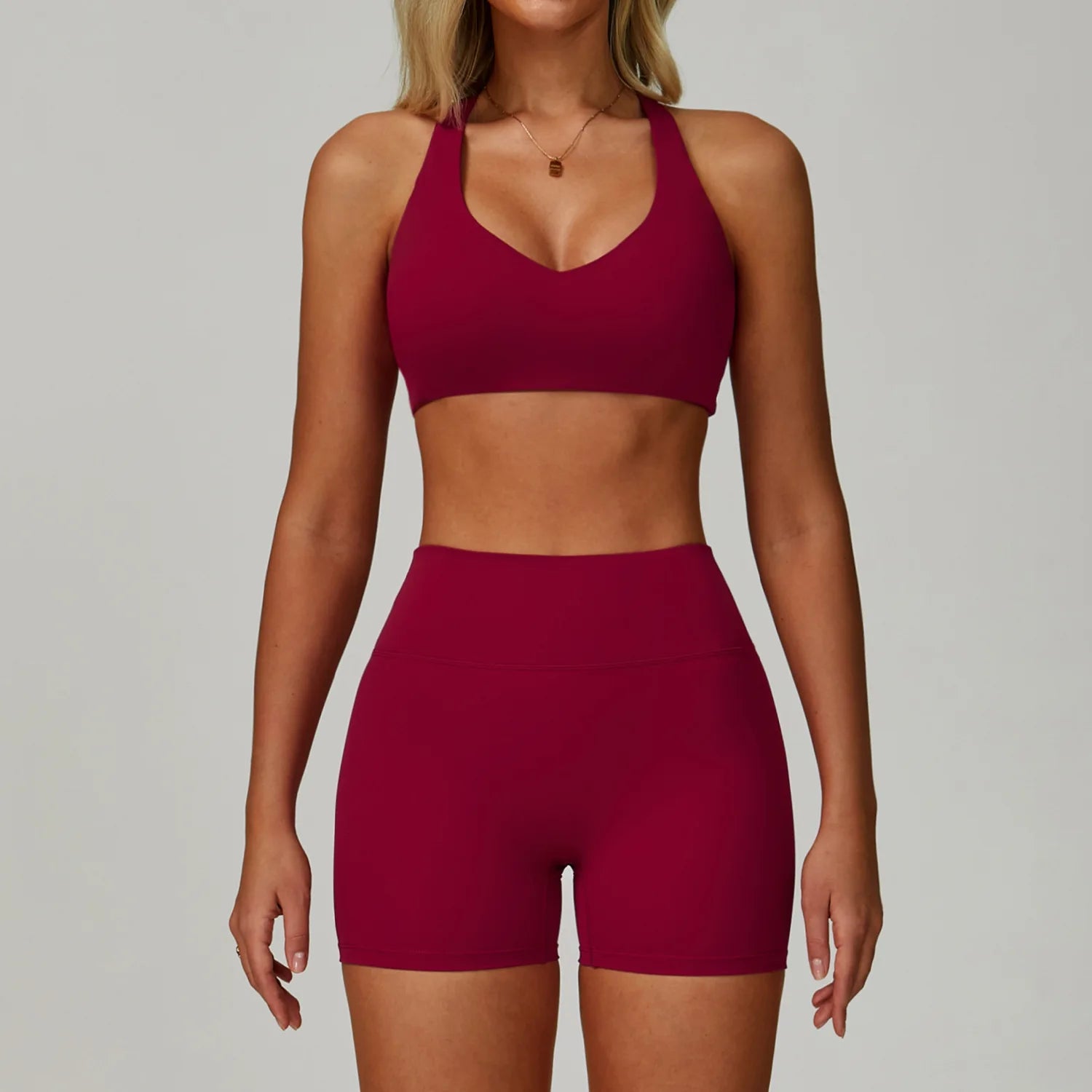 Women's 2/3-Piece Yoga Suit | Sports Bra High Waist Leggings & Shorts Push-Up Gym Activewear