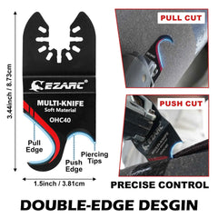 Oscillating Multitool Hook Knife Blades 3pcs | Cutting Roofing Shingles PVC Carpet Soft Materials