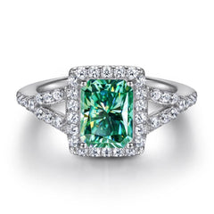 1ct Teal Moissanite Ring - SnaggIt
