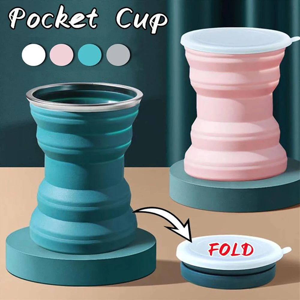Foldable Silicone Travel Cup Portable For Camping by Snagg A Cup