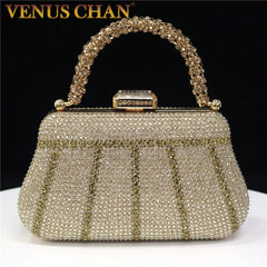 Exquisite Rhinestone Handle Evening Bag