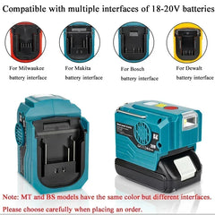 120V Portable Power Inverter & LED Floodlight | Multi Platform Mobile Power Station