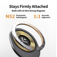 Qi2.2 25W Metal Wireless Charging Stand | 360° Rotation Portable Fast Charger iPhone Watch AirPods