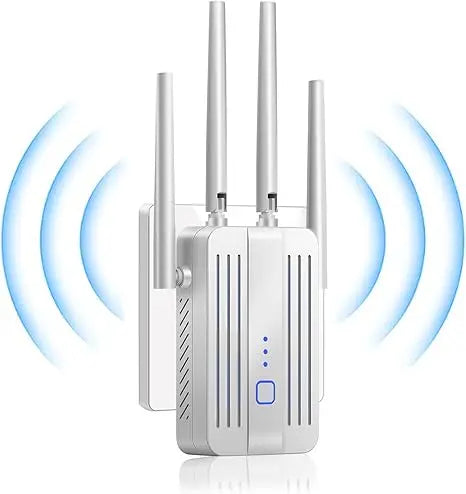 1200Mbps Dual Band WiFi Repeater – 2.4G/5GHz Signal Extender by Snagg A WiFi Booster