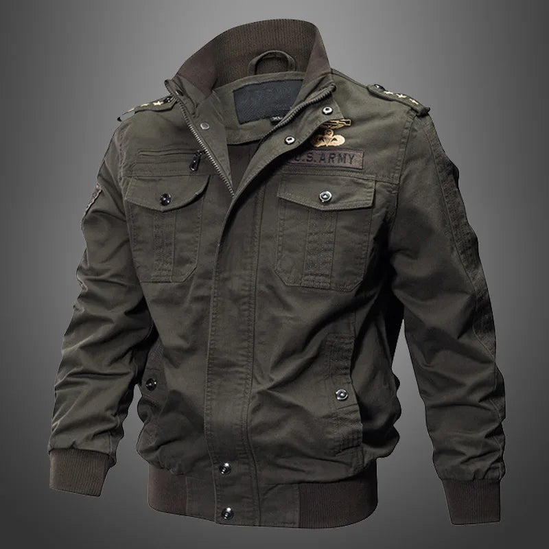 Men’s Tactical Jacket – Fleece-Lined, Windproof & Multi-Pocket Design by Snagg A Jacket
