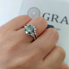 2ct Oval Moissanite Ring Set - SnaggIt