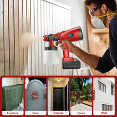 Cordless HVLP Paint Sprayer – Compatible with Milwaukee 18V Batteries